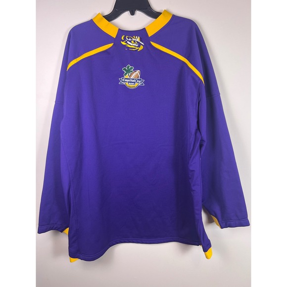 Nike‎ LSU Tigers Long Sleeve Shirt Purple Yellow Mens XL Capitol One Bowl - Picture 11 of 11
